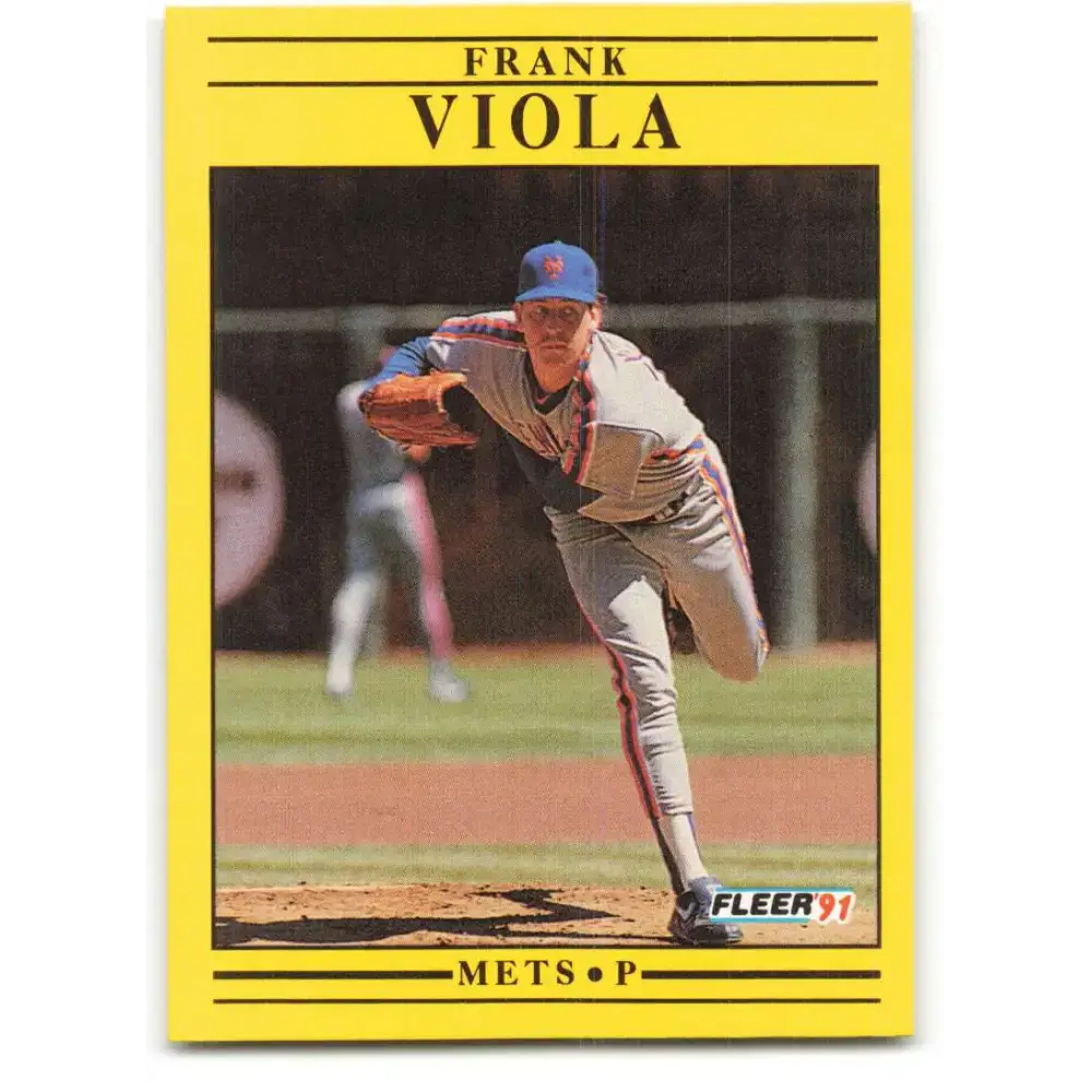 1991 Fleer #165 Frank Viola NM-MT New York Mets Baseball Card - Baseball Card Single