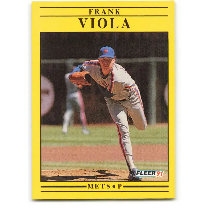 1991 Fleer #165 Frank Viola NM-MT New York Mets Baseball Card - Baseball Card Single