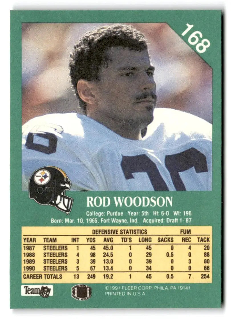 1991 Fleer #168 Rod Woodson - Football Card Single