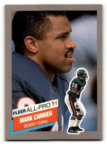 1991 Fleer #17 Mark Carrier Chicago Bears Football Cards NM Near Min ID:60533 - Football Card Single