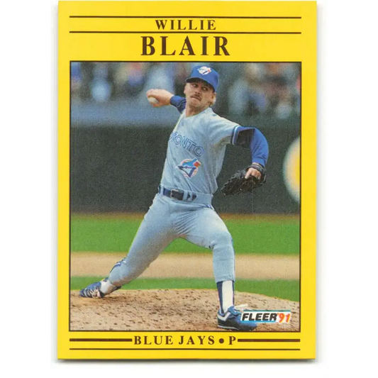 1991 Fleer #170 Willie Blair NM-MT Toronto Blue Jays Baseball Card