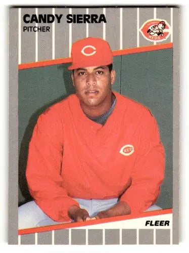 Candy Sierra Cincinnati baseball card from 1991 Fleer #171 featuring Sierra Cincinnati Reds