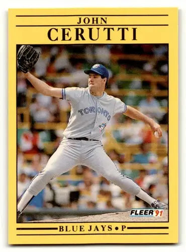 Original gloss John Cerutti Toronto Blue Jays baseball card from 1991 Fleer #172