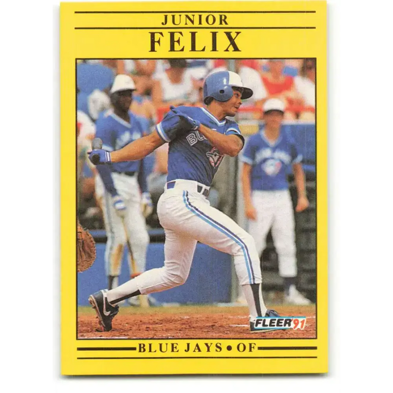1991 Fleer #173 Junior Felix NM-MT Toronto Blue Jays Baseball Card - Baseball Card Single