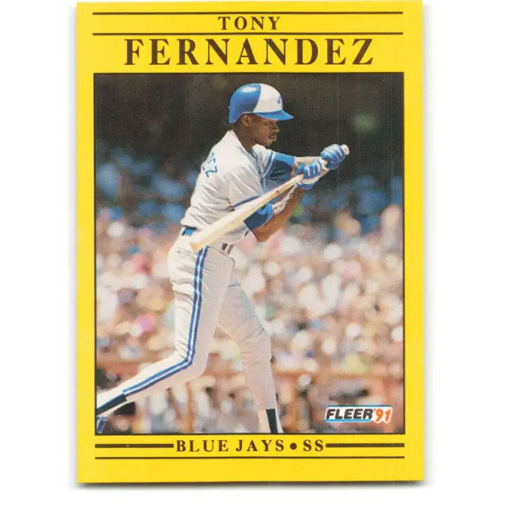 1991 Fleer #174 Tony Fernandez NM-MT Toronto Blue Jays Baseball Card - Baseball Card Single