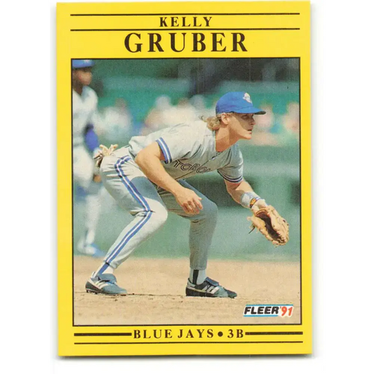 1991 Fleer #175 Kelly Gruber NM-MT Toronto Blue Jays Baseball Card