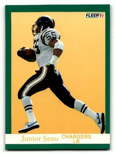 1991 Fleer #179 Junior Seau San Diego Chargers Football Cards NM Nea ID:60518 - Football Card Single