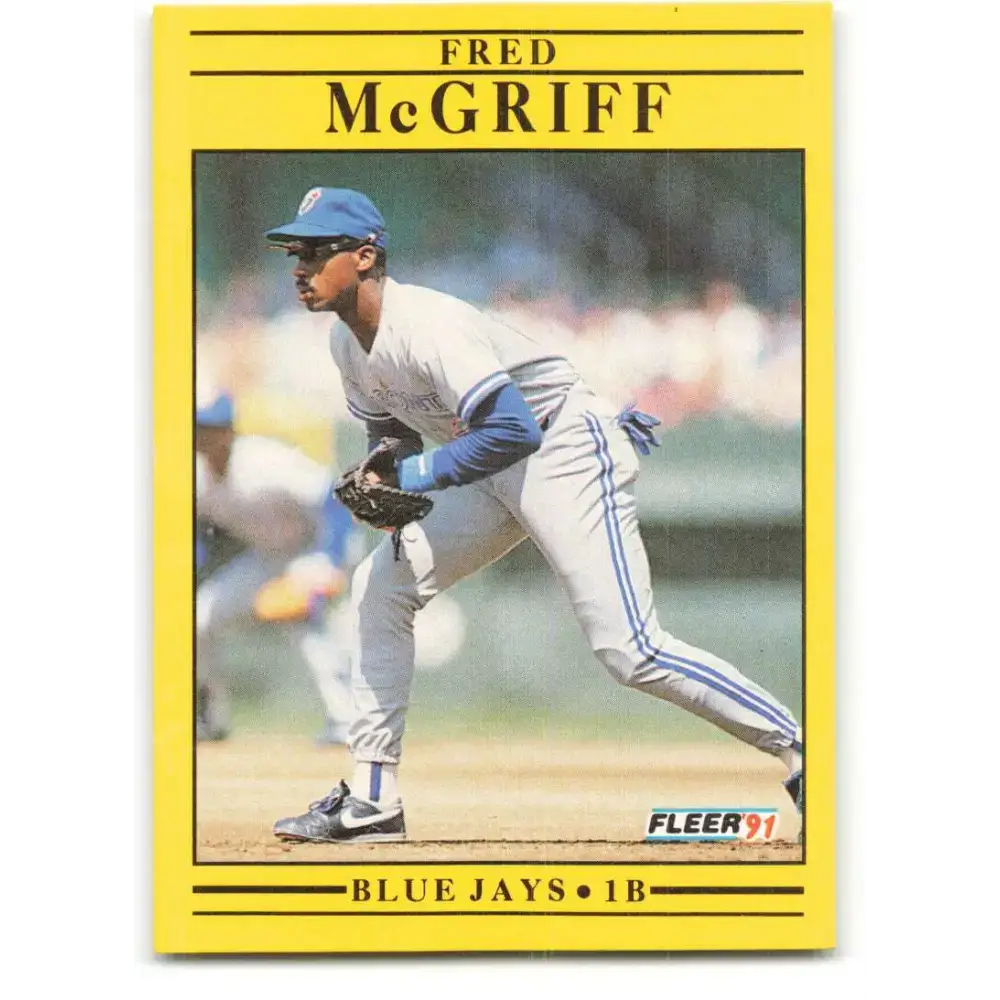 1991 Fleer #180 Fred McGriff NM-MT Toronto Blue Jays Baseball Card - Baseball Card Single