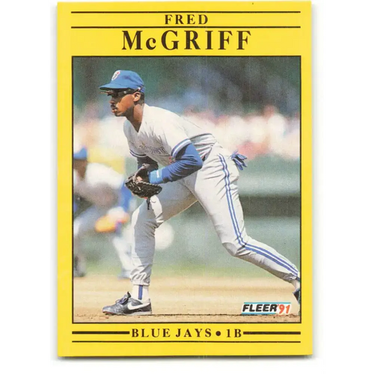1991 Fleer #180 Fred McGriff NM-MT Toronto Blue Jays Baseball Card