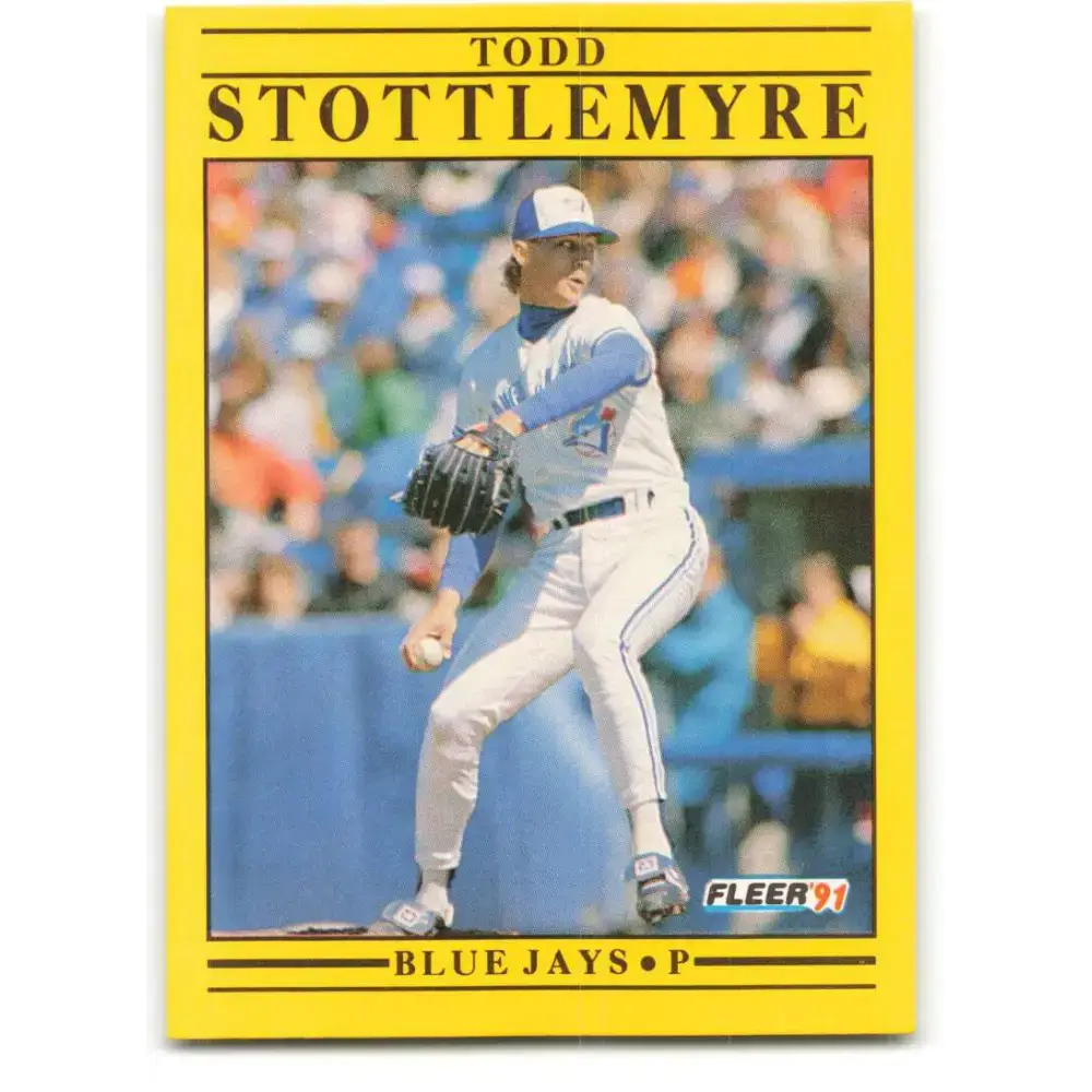 1991 Fleer #186 Todd Stottlemyre NM-MT Toronto Blue Jays Baseball Card - Baseball Card Single