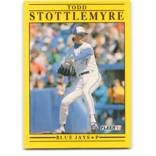 1991 Fleer #186 Todd Stottlemyre NM-MT Toronto Blue Jays Baseball Card