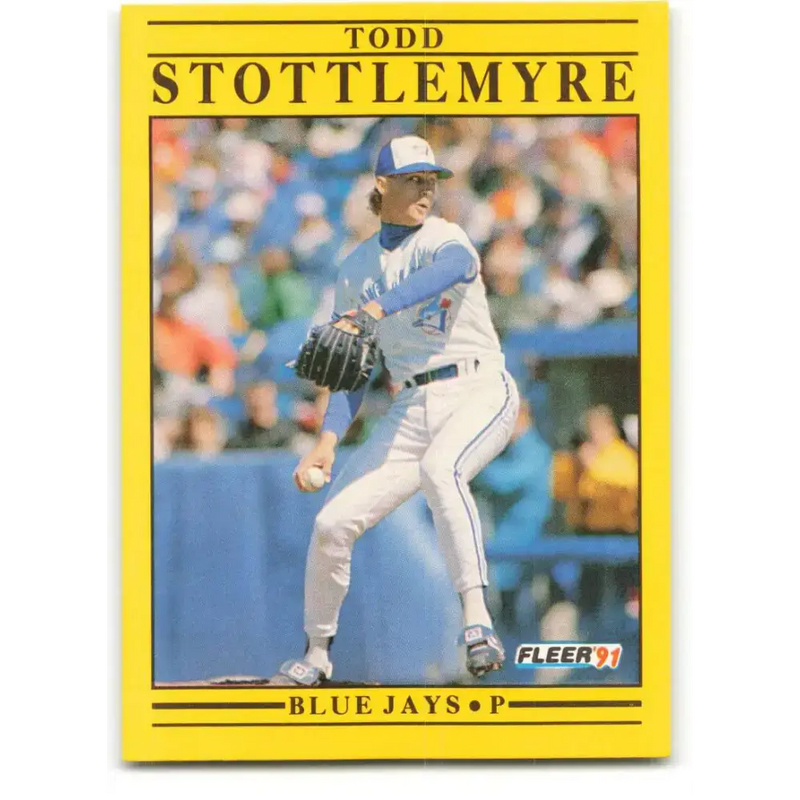 1991 Fleer #186 Todd Stottlemyre NM-MT Toronto Blue Jays Baseball Card - Baseball Card Single