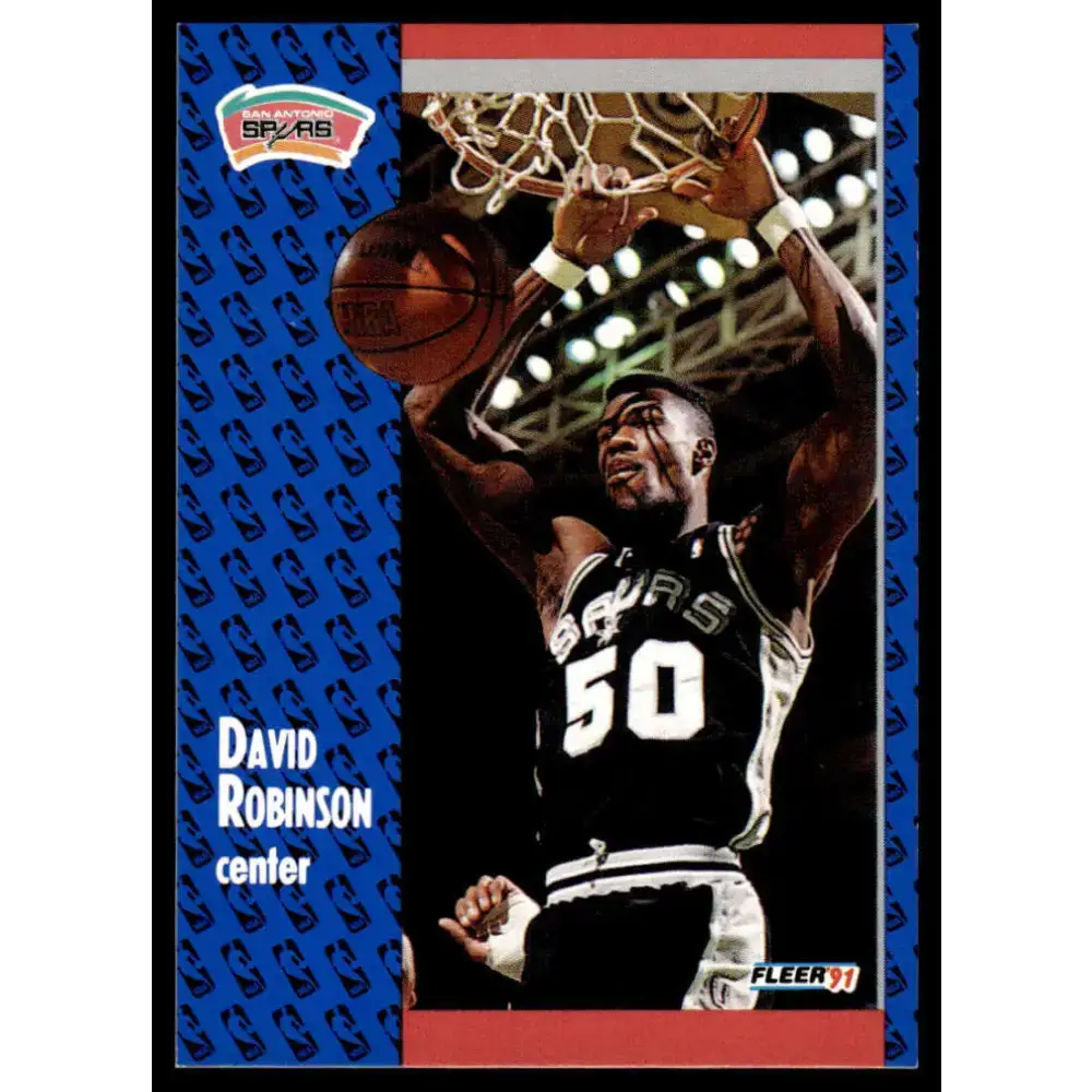 1991 Fleer #187 David Robinson NM/MT San Antonio Spurs Basketball Card - Basketball Card Single