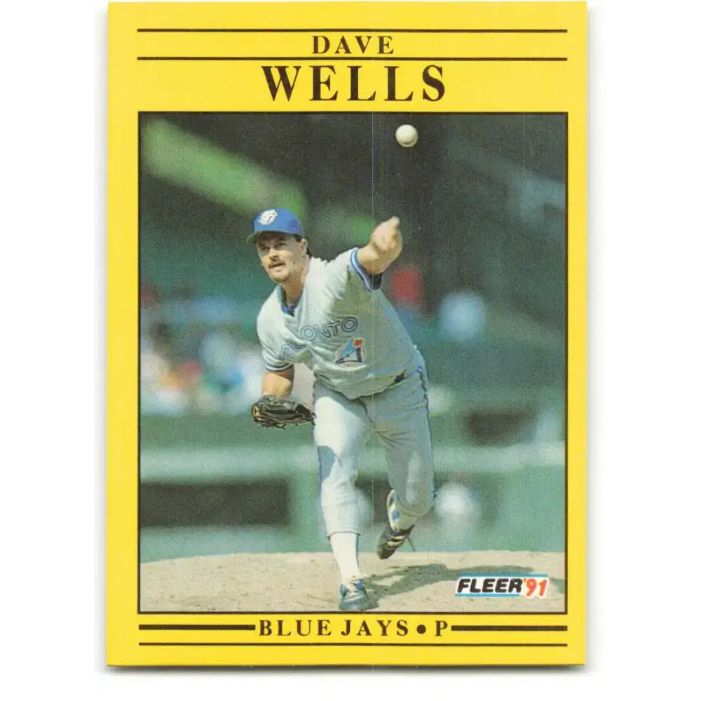 1991 Fleer #188 David Wells NM-MT Toronto Blue Jays Baseball Card - Baseball Card Single