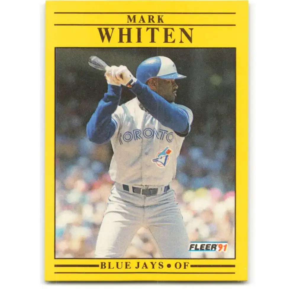 1991 Fleer #189 Mark Whiten NM-MT Toronto Blue Jays Baseball Card - Baseball Card Single