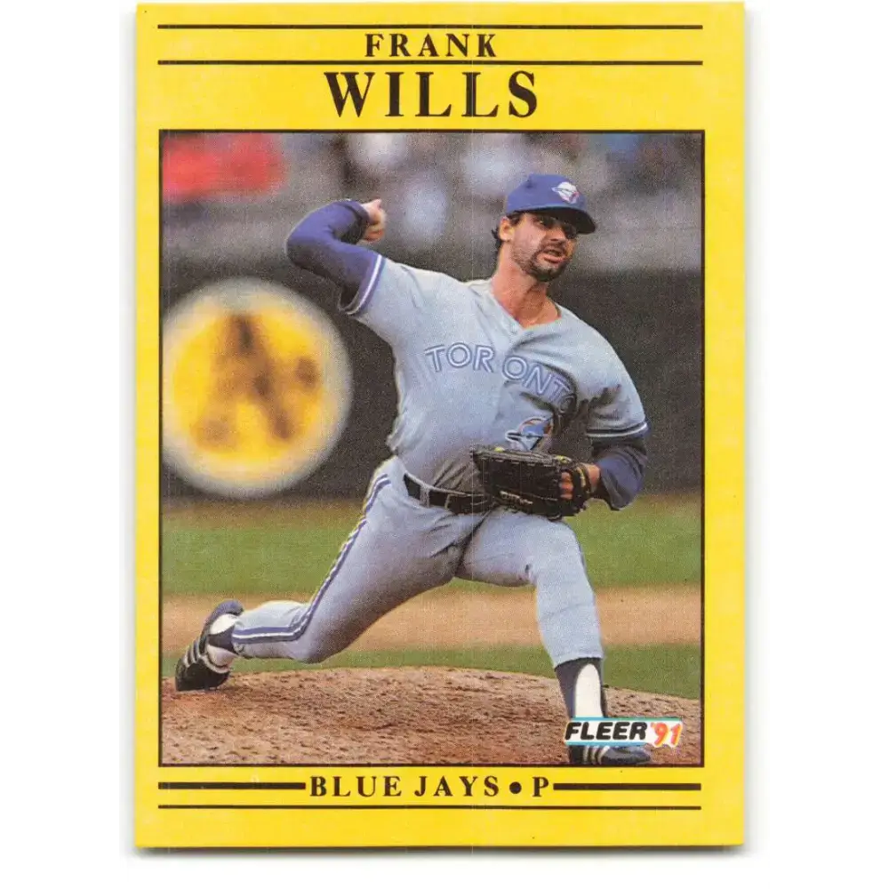 1991 Fleer #191 Frank Wills NM-MT Toronto Blue Jays Baseball Card - Baseball Card Single
