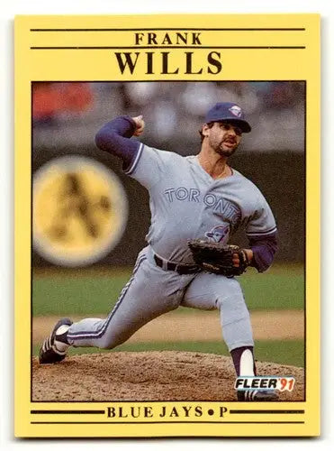 Frank Wills Toronto baseball card from 1991 Fleer #191 Toronto Blue Jays NM