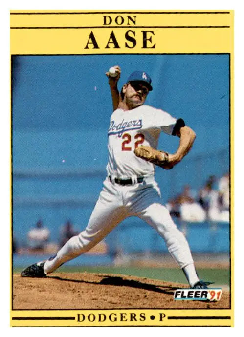 1991 Fleer #193b Don Aase Jumbo Pack version: First stat grouping is two lines - Baseball Card Single