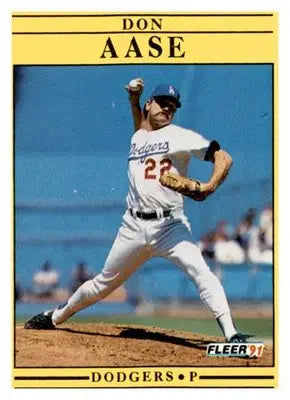 1991 Fleer #193b Don Aase Jumbo Pack version: First stat grouping is two lines - Baseball Card Single