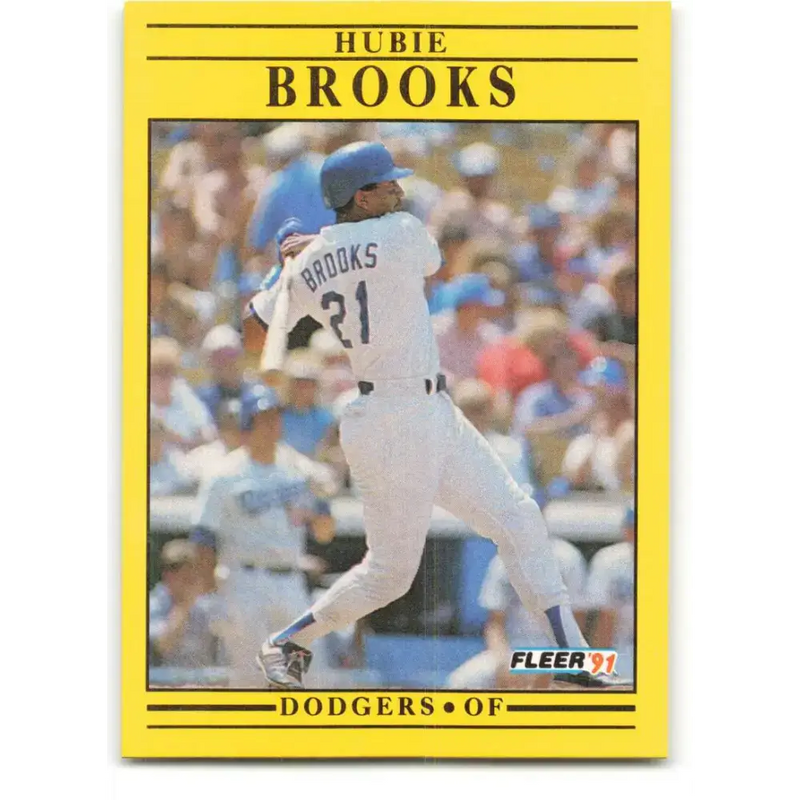 1991 Fleer #195 Hubie Brooks NM-MT Los Angeles Dodgers Baseball Card