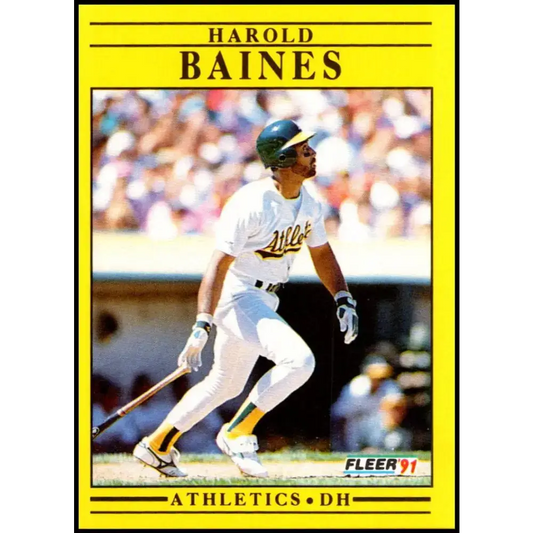 1991 Fleer #2 Harold Baines NM-MT Oakland Athletics Baseball Card