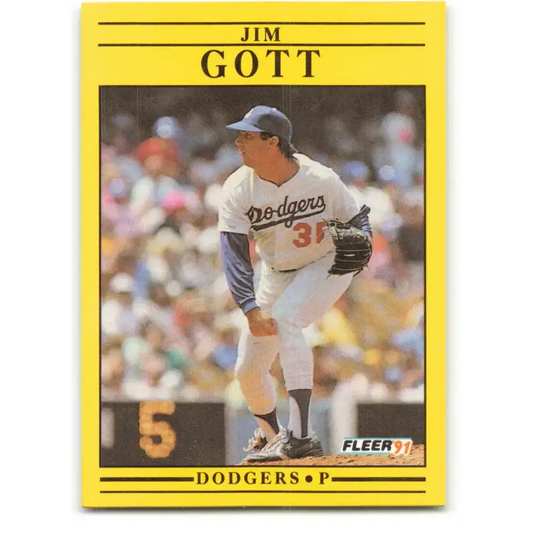1991 Fleer #200 Jim Gott NM-MT Los Angeles Dodgers Baseball Card - Baseball Card Single