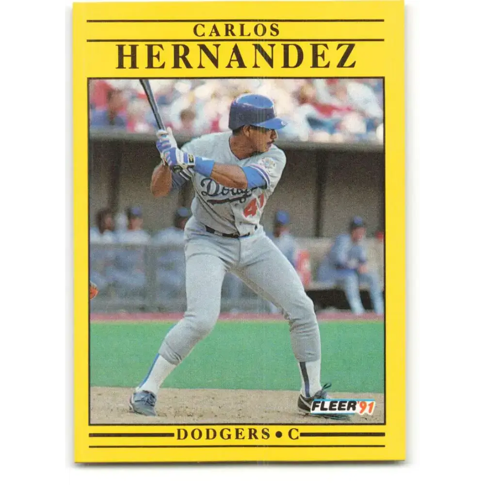 1991 Fleer #207 Carlos Hernandez NM-MT Los Angeles Dodgers Baseball Card - Baseball Card Single