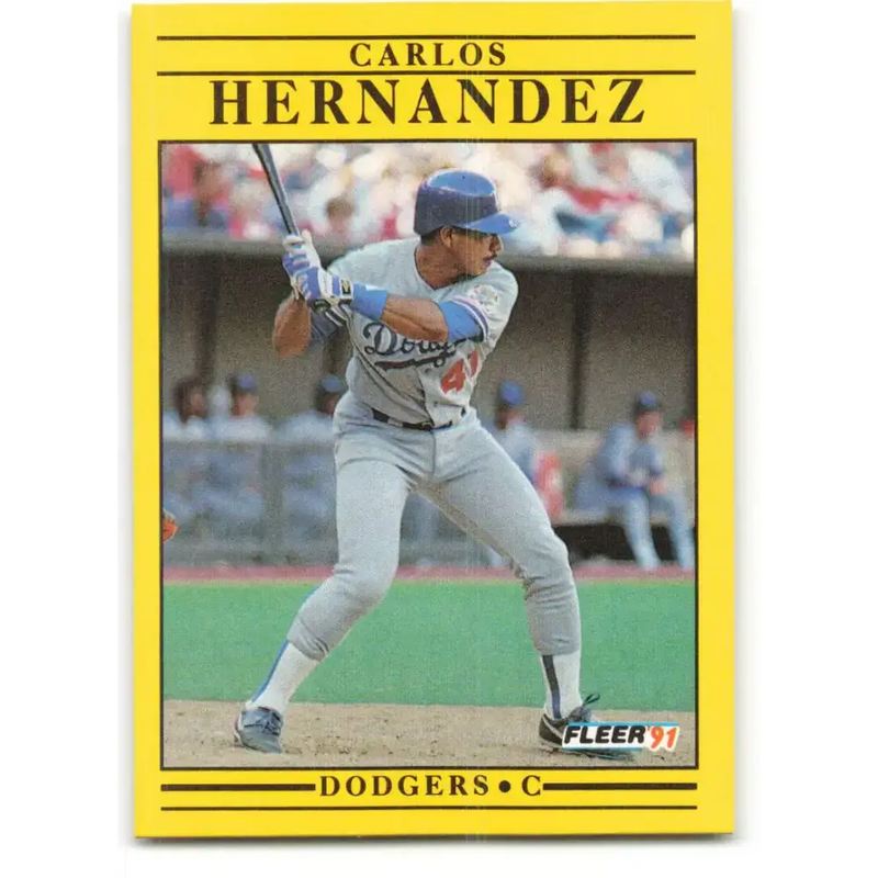 1991 Fleer #207 Carlos Hernandez NM-MT Los Angeles Dodgers Baseball Card - Baseball Card Single