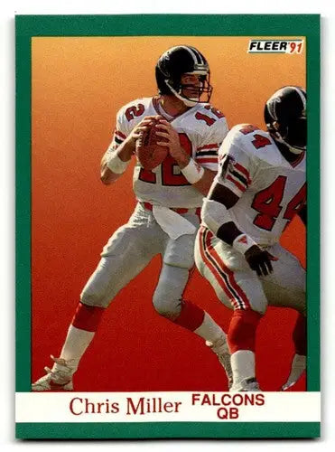 1991 Fleer #207 Chris Miller Atlanta Falcons Football Cards NM Near ID:60526 - Football Card Single