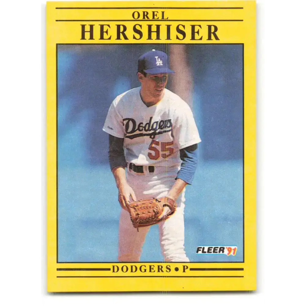 1991 Fleer #208 Orel Hershiser NM-MT Los Angeles Dodgers Baseball Card