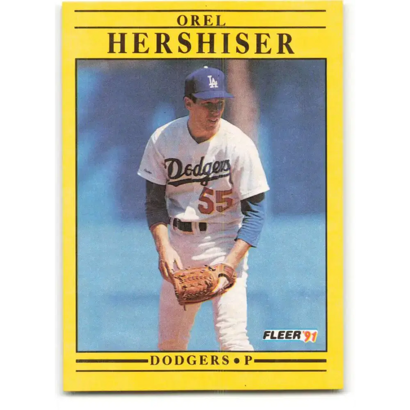 1991 Fleer #208 Orel Hershiser NM-MT Los Angeles Dodgers Baseball Card