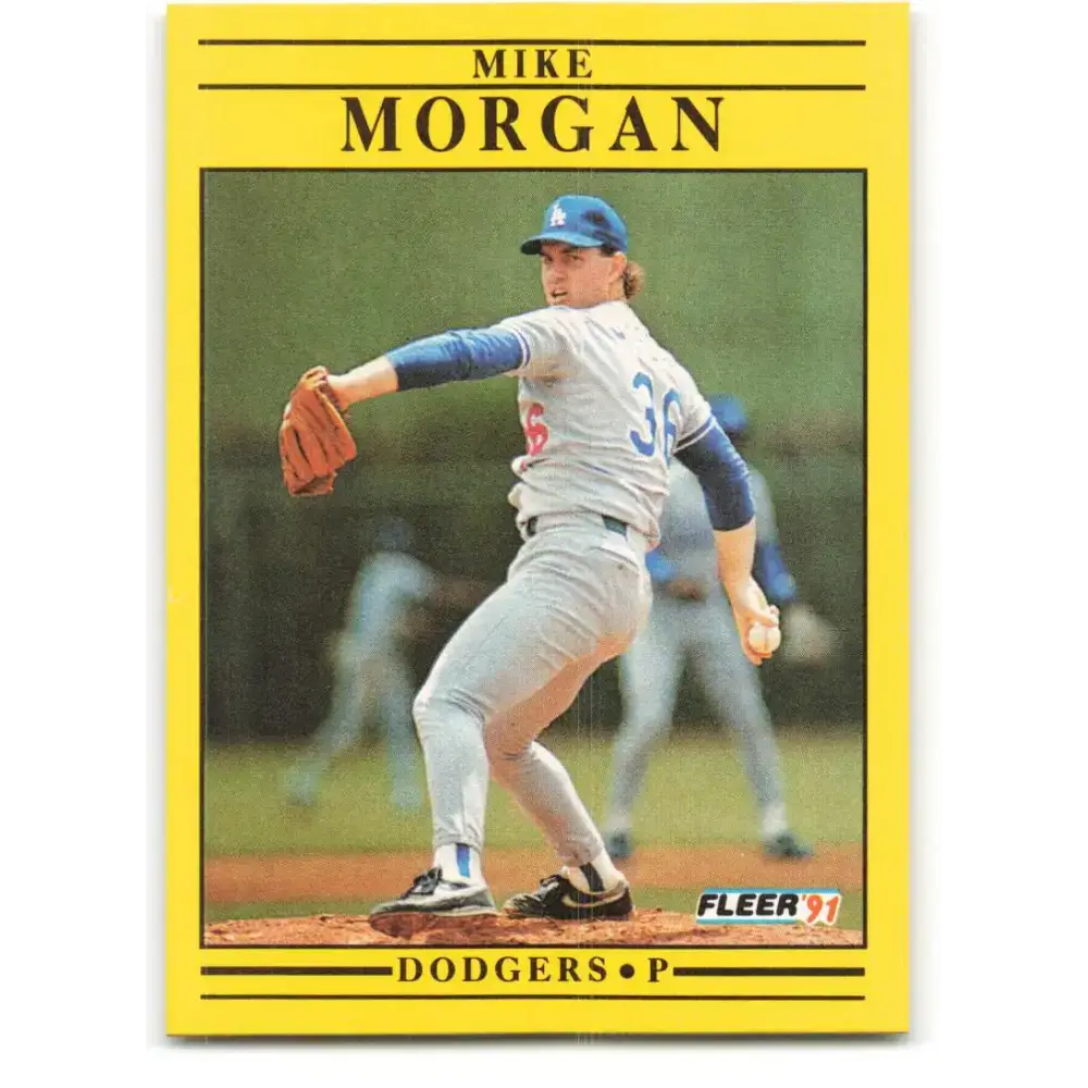 1991 Fleer #213 Mike Morgan NM-MT Los Angeles Dodgers Baseball Card