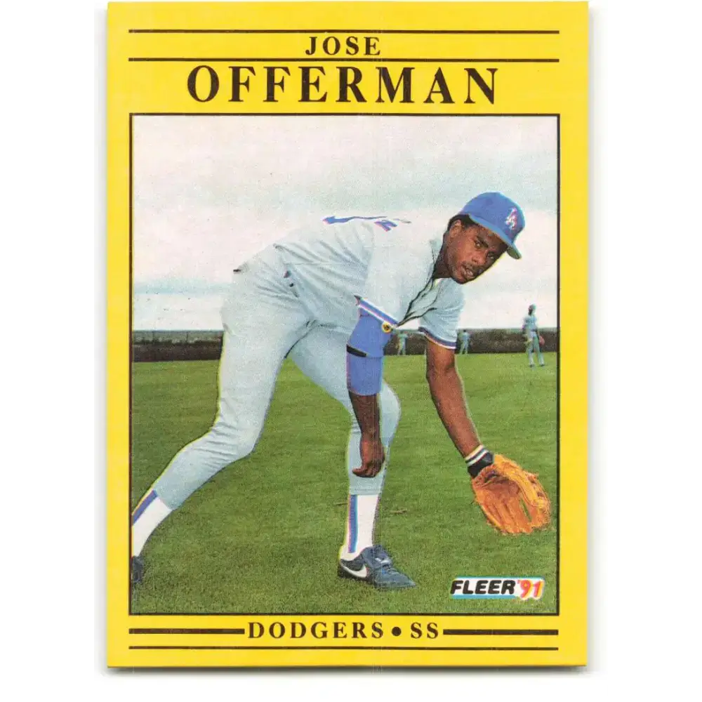 1991 Fleer #216 Jose Offerman NM-MT Los Angeles Dodgers Baseball Card