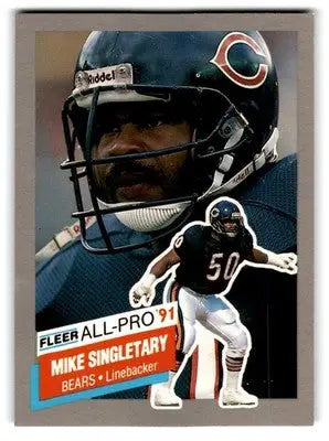 1991 Fleer #22 Mike Singletary All-Pro ’91 - Football Card Single