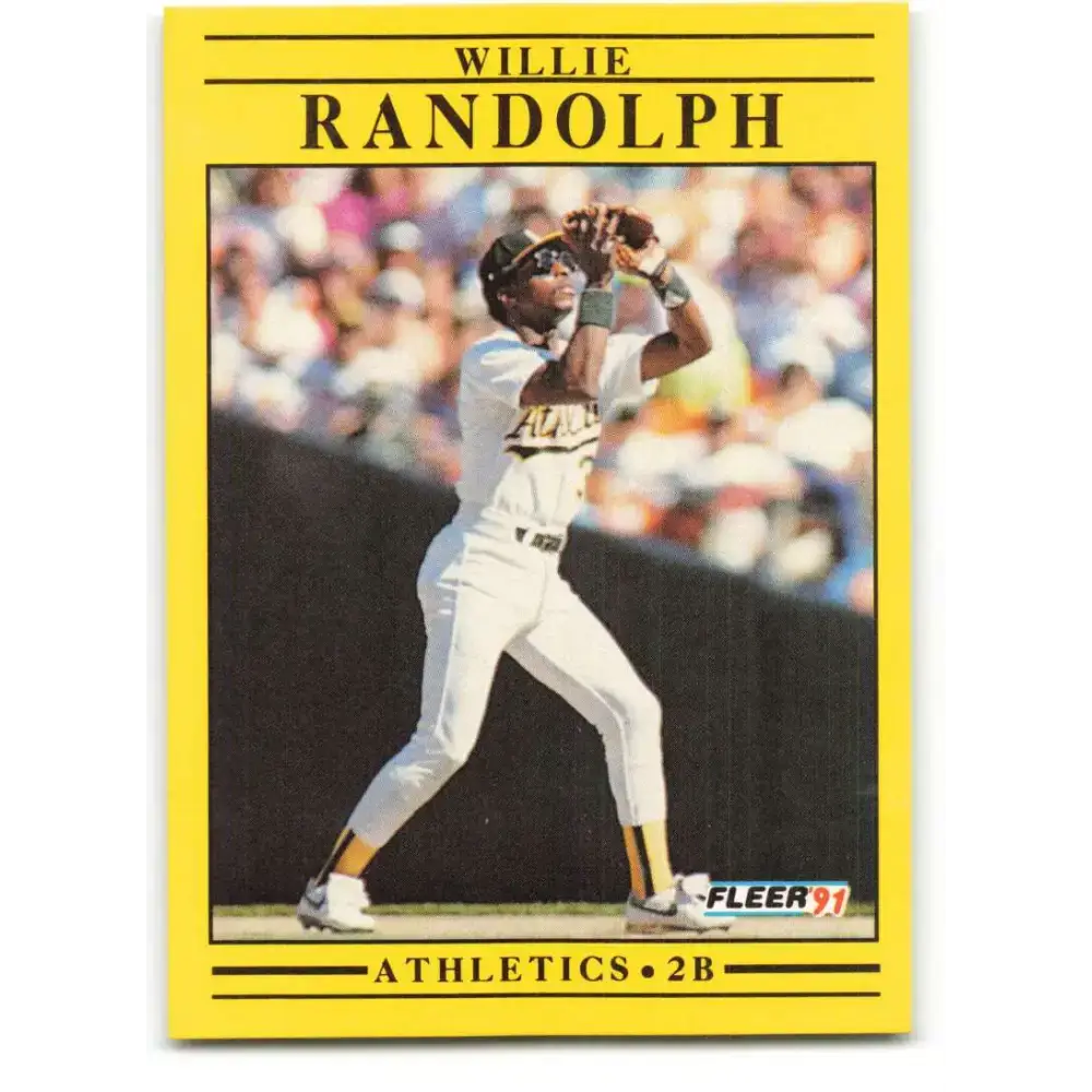 1991 Fleer #22 Willie Randolph NM-MT Oakland Athletics Baseball Card - Baseball Card Single