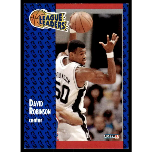 1991 Fleer #225 David Robinson NM/MT San Antonio Spurs Basketball Card - Basketball Card Single