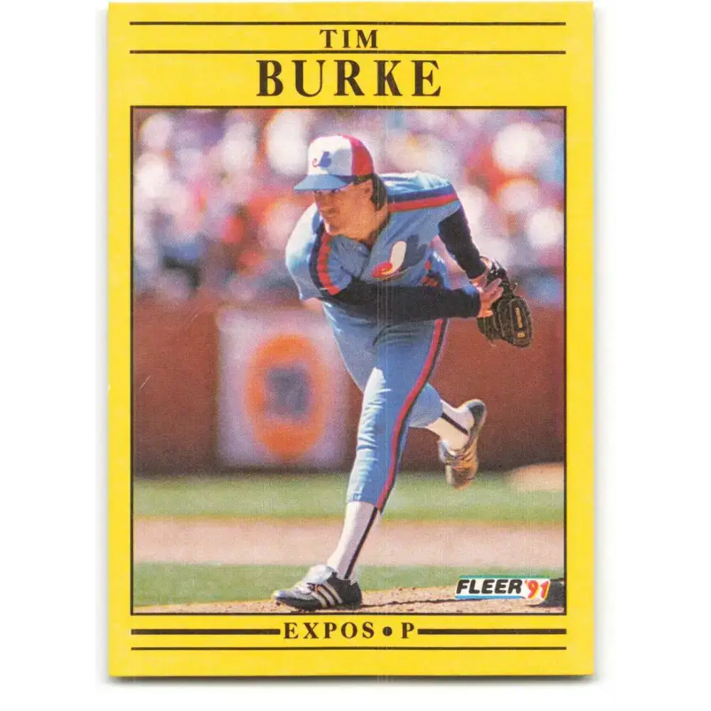 1991 Fleer #227 Tim Burke NM-MT Montreal Expos Baseball Card - Baseball Card Single