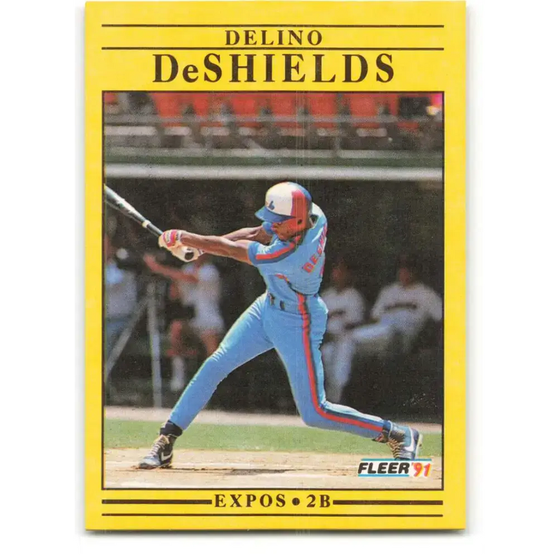 1991 Fleer #228 Delino DeShields NM-MT Montreal Expos Baseball Card - Baseball Card Single