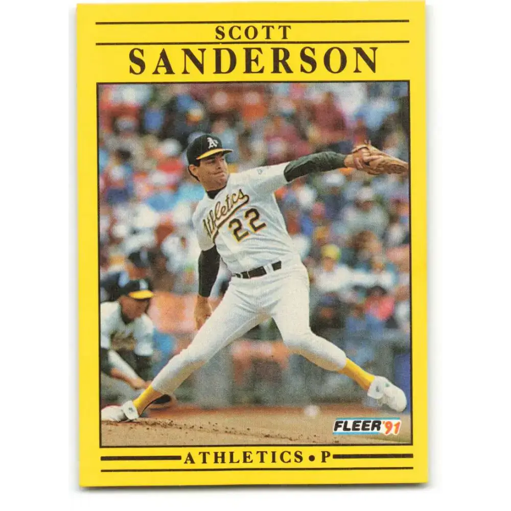 1991 Fleer #23 Scott Sanderson NM-MT Oakland Athletics Baseball Card - Baseball Card Single