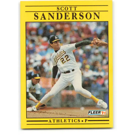 1991 Fleer #23 Scott Sanderson NM-MT Oakland Athletics Baseball Card