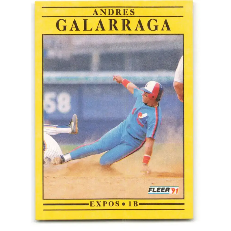 1991 Fleer #232 Andres Galarraga NM-MT Montreal Expos Baseball Card - Baseball Card Single