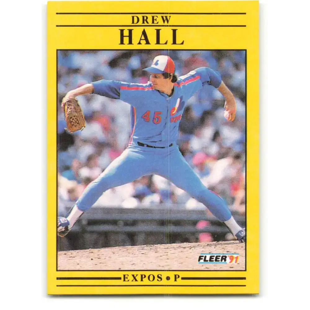 1991 Fleer #236 Drew Hall NM-MT Montreal Expos Baseball Card - Baseball Card Single
