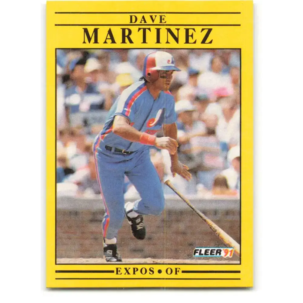 1991 Fleer #237 Dave Martinez NM-MT Montreal Expos Baseball Card - Baseball Card Single
