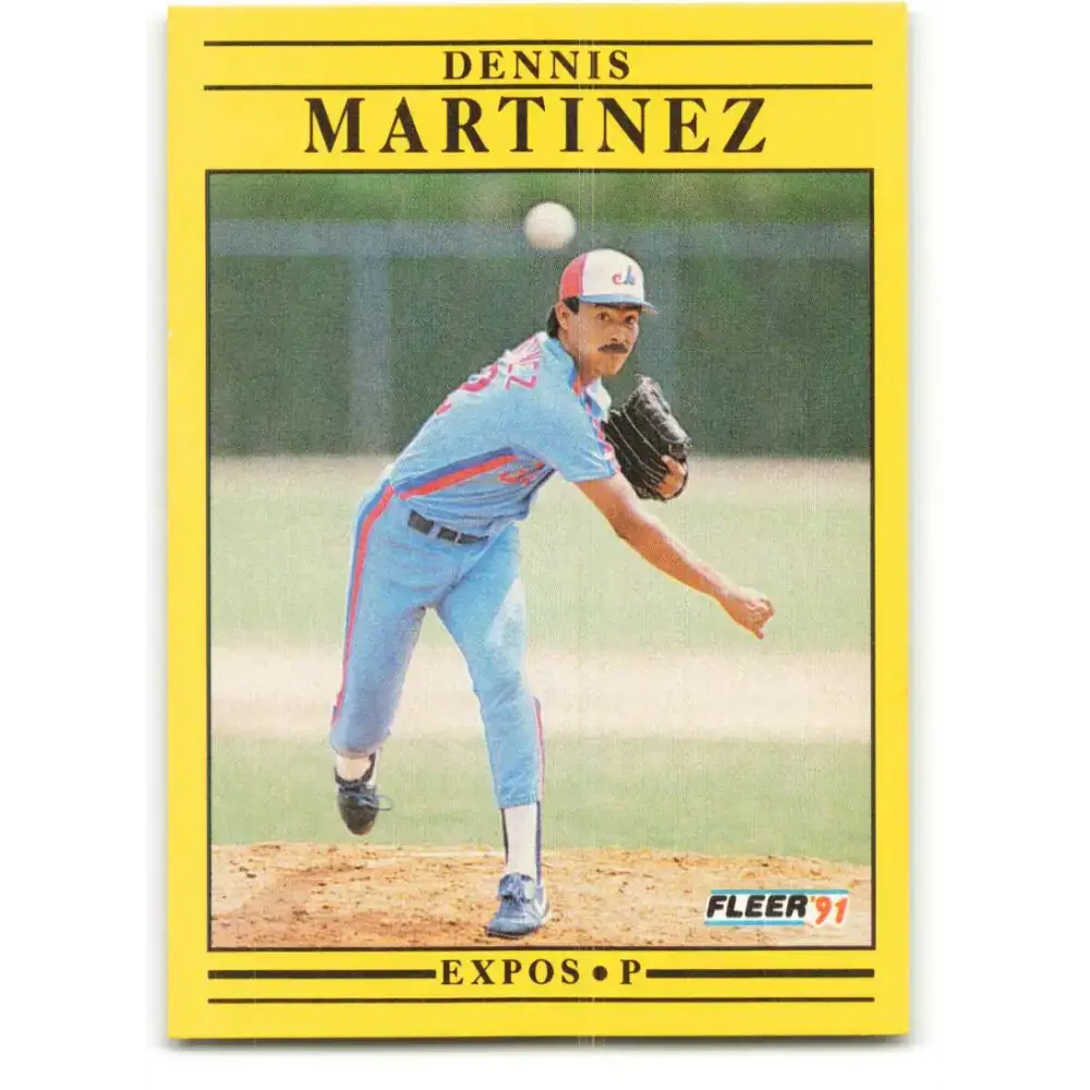 1991 Fleer #238 Dennis Martinez NM-MT Montreal Expos Baseball Card - Baseball Card Single