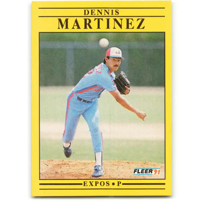1991 Fleer #238 Dennis Martinez NM-MT Montreal Expos Baseball Card - Baseball Card Single