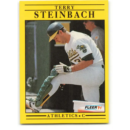 1991 Fleer #24 Terry Steinbach NM-MT Oakland Athletics Baseball Card