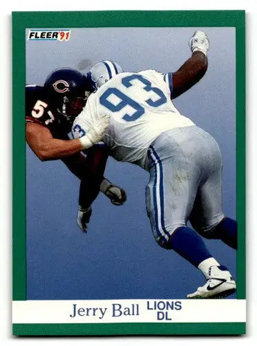 1991 Fleer #240 Jerry Ball Detroit Lions Football Cards NM Near Mint ID:60532 - Football Card Single