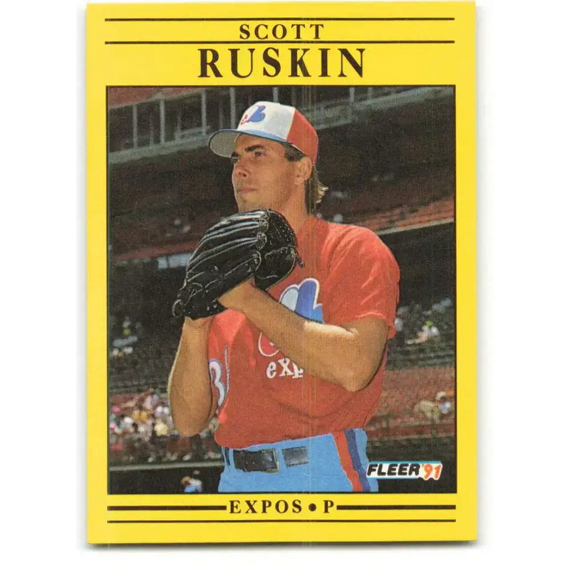 1991 Fleer #246 Scott Ruskin NM-MT Montreal Expos Baseball Card - Baseball Card Single