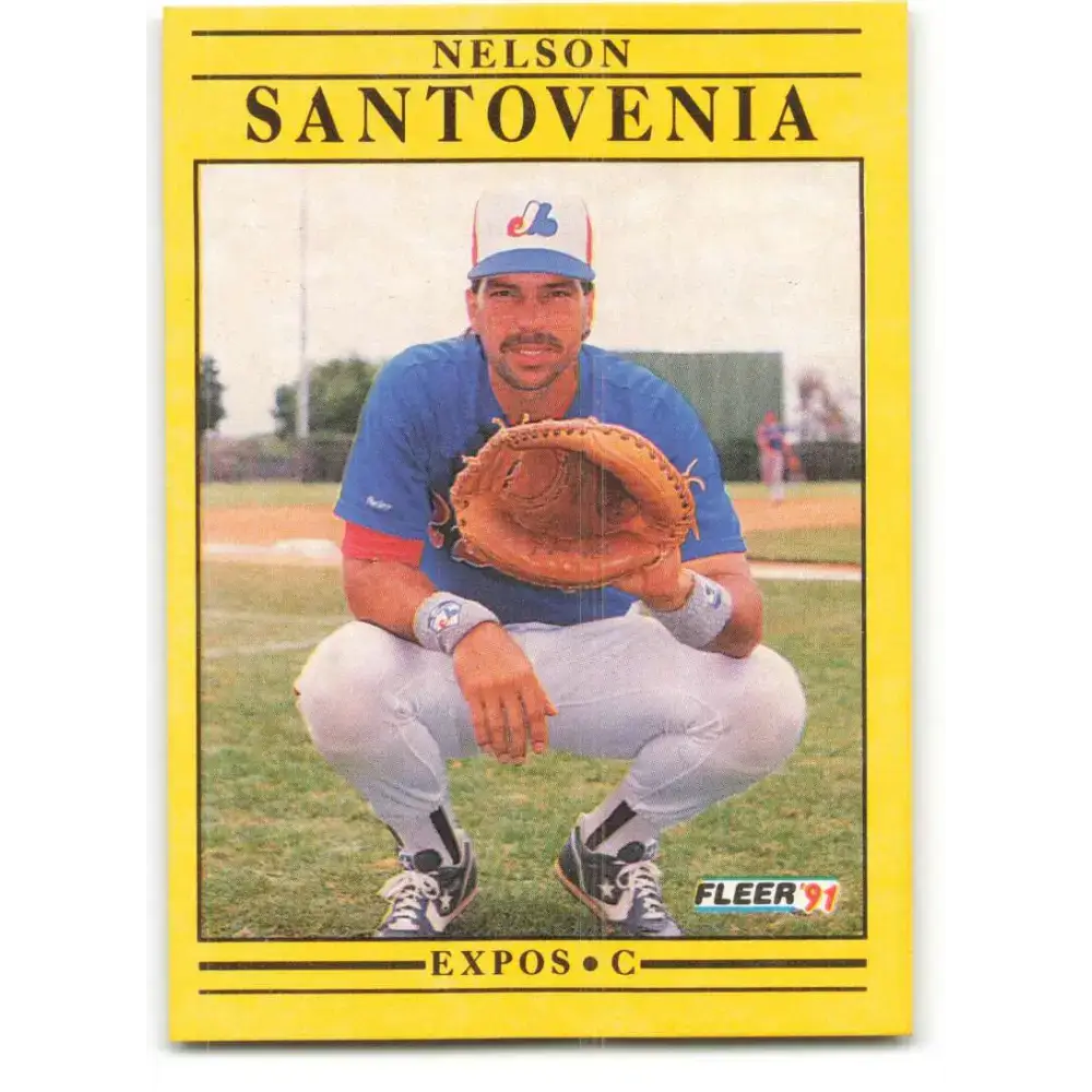 1991 Fleer #248 Nelson Santovenia NM-MT Montreal Expos Baseball Card - Baseball Card Single