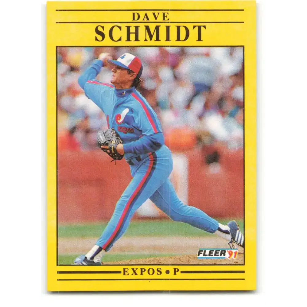 1991 Fleer #249 Dave Schmidt NM-MT Montreal Expos Baseball Card - Baseball Card Single
